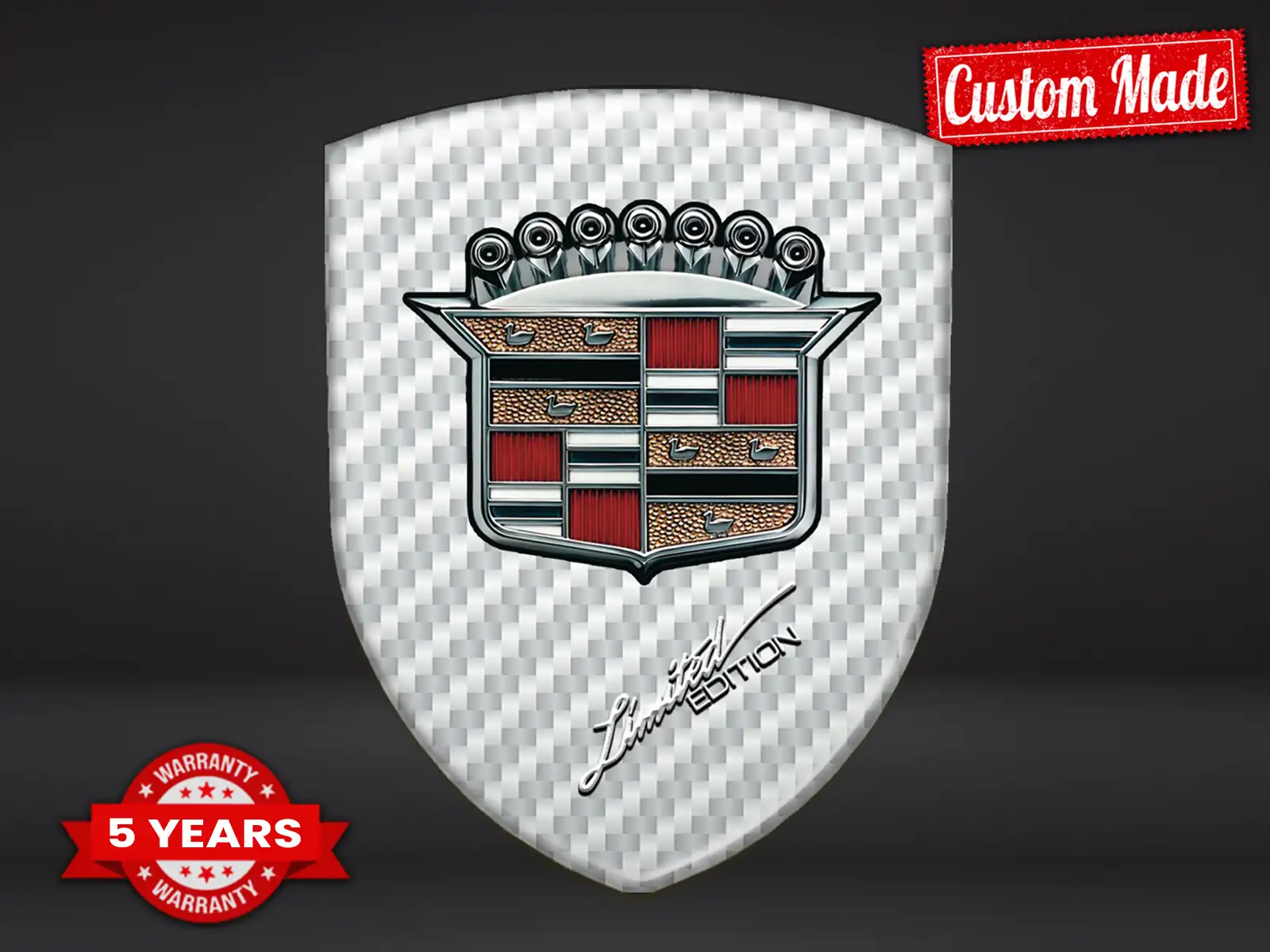Cadillac Silikon Emblem Drift Glänzendes Design Domes Abzeichen